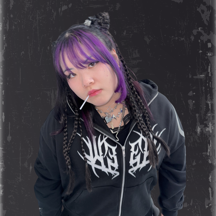 KREW2K Rhinestone Zip-Up Hoodie