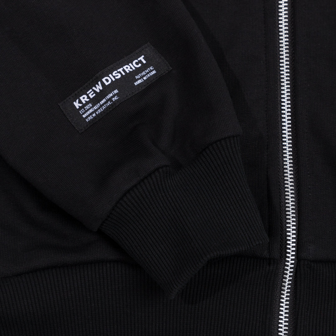 KREW2K Rhinestone Zip-Up Hoodie