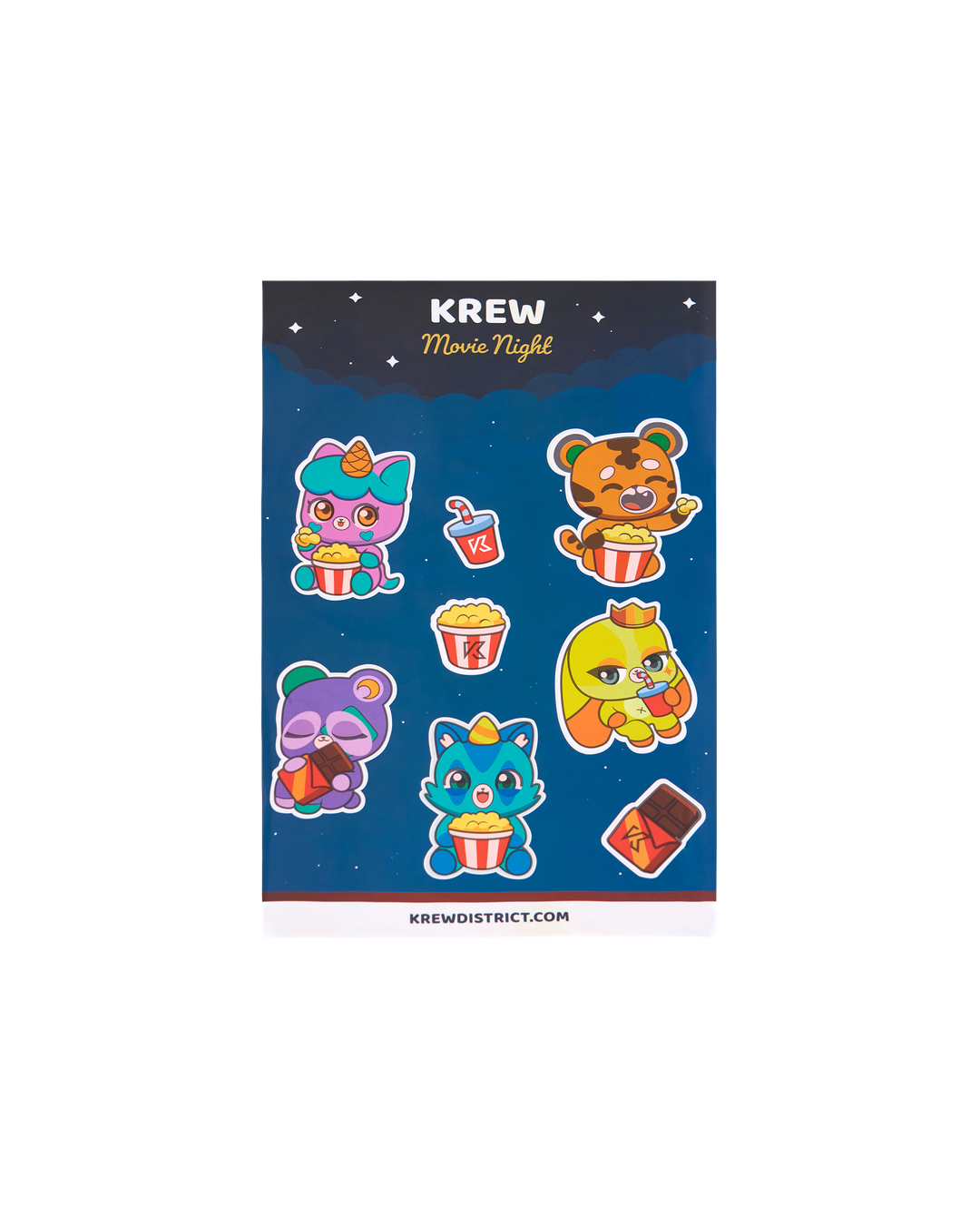KREW Movie Night Stickers
