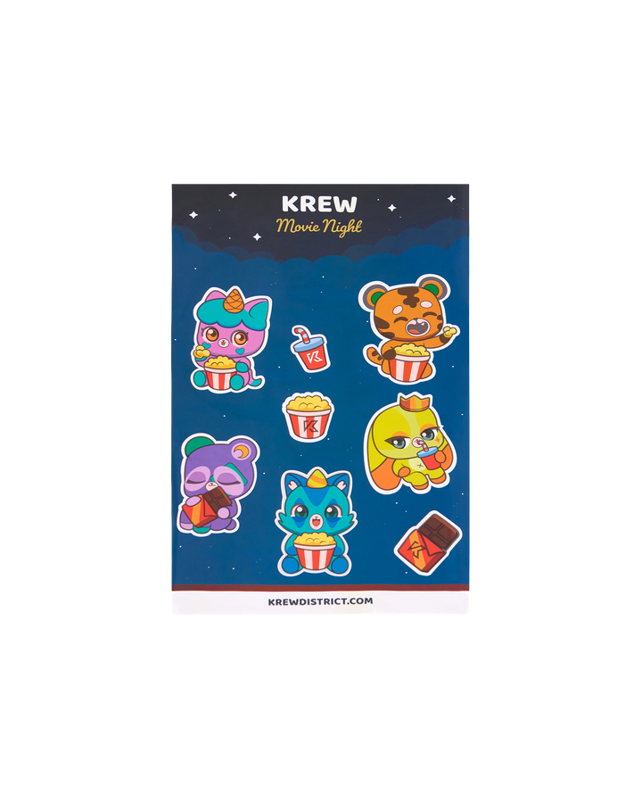 KREW Movie Night Stickers