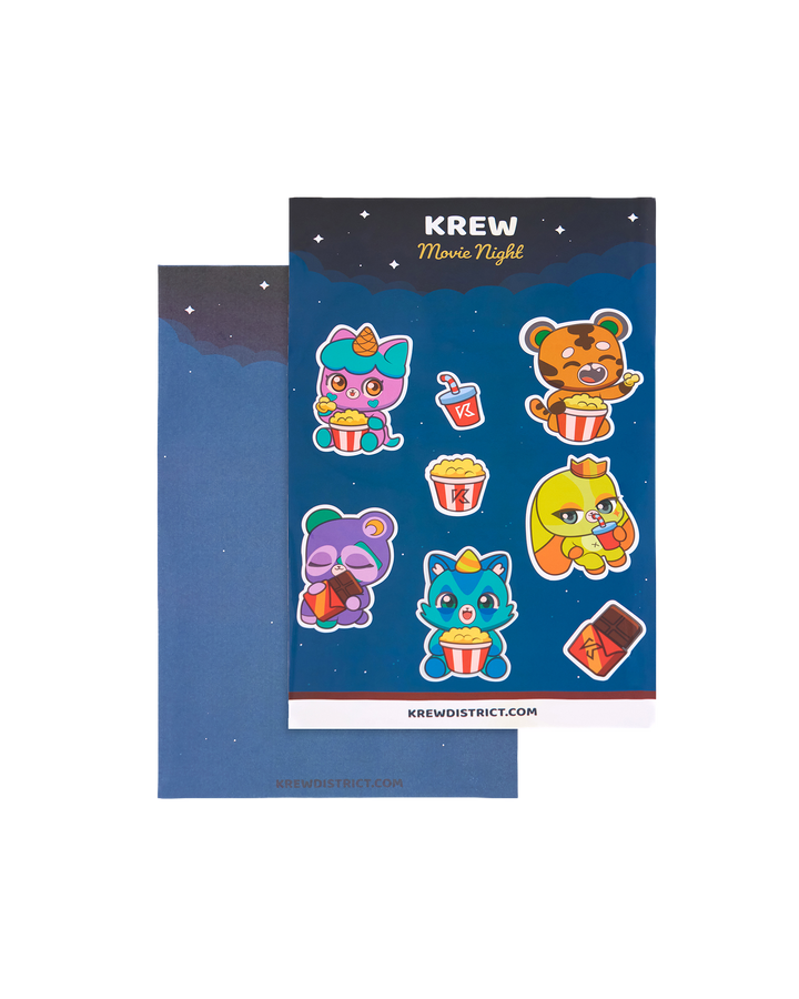 KREW Movie Night Stickers