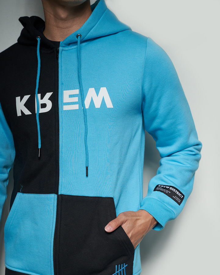 Colorblock Me Hoodie- Blue/Black