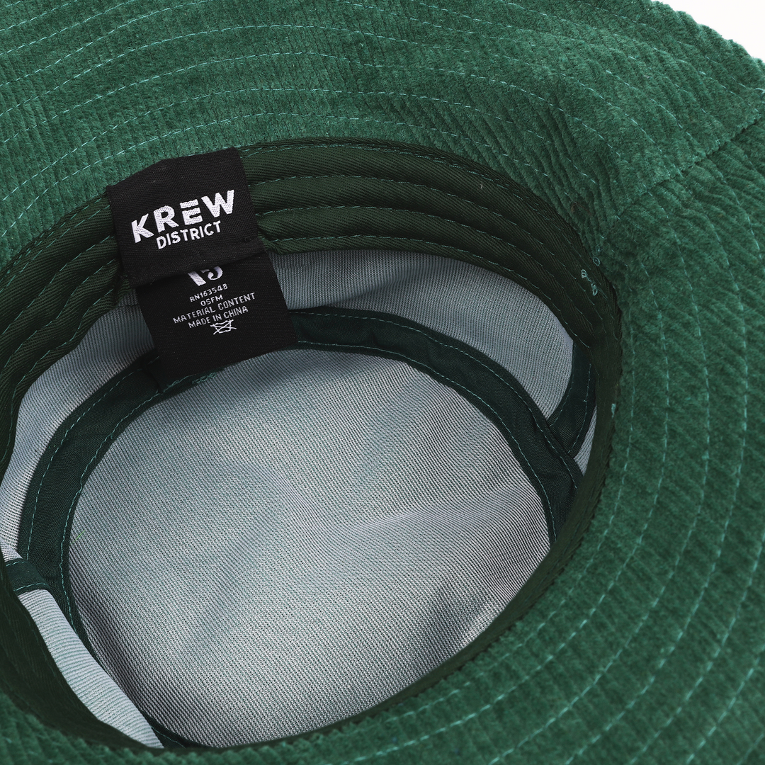 HAPPY CAMPER CORDUROY BUCKET HAT