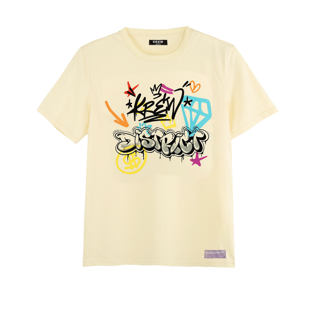 GRAFFITI CREAM TEE