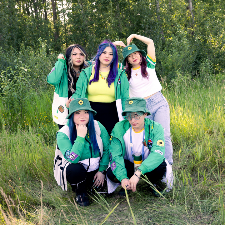 HAPPY CAMPER CORDUROY BUCKET HAT